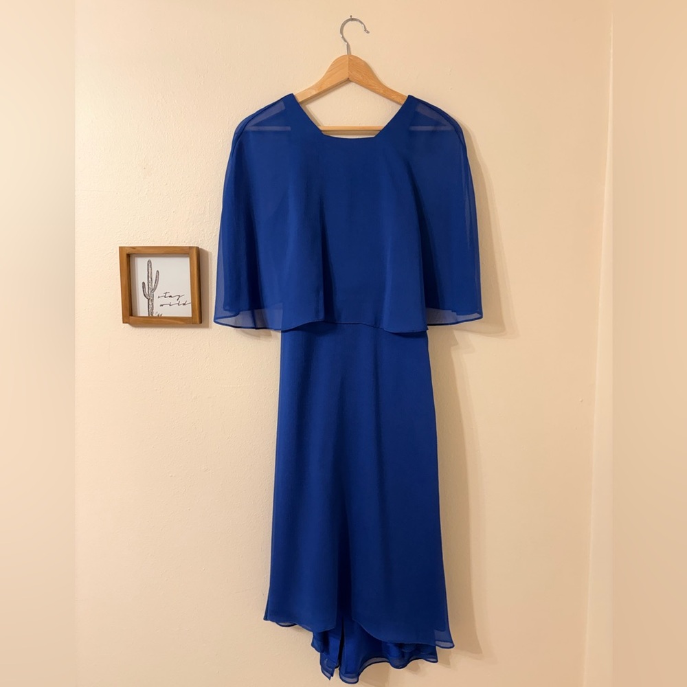 Halston Heritage Royal Blue Maxi Dress